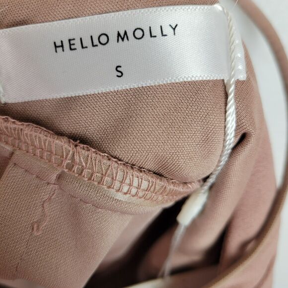 Hello Molly Womens One Shoulder SlitMidi Dress Size Small Pink Evening Party - Picture 3 of 10